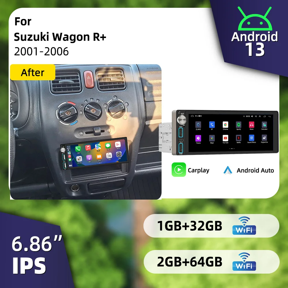 Wireless CarPlay Android Car Stereo 6.86