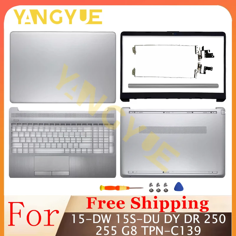 

New Laptop Case For 250 G8 255 G8 15S-DR 15-DW TPN-C139 LCD Back Cover Bezel Palmrest Bottom Case Hinges Top Upper L52007-001