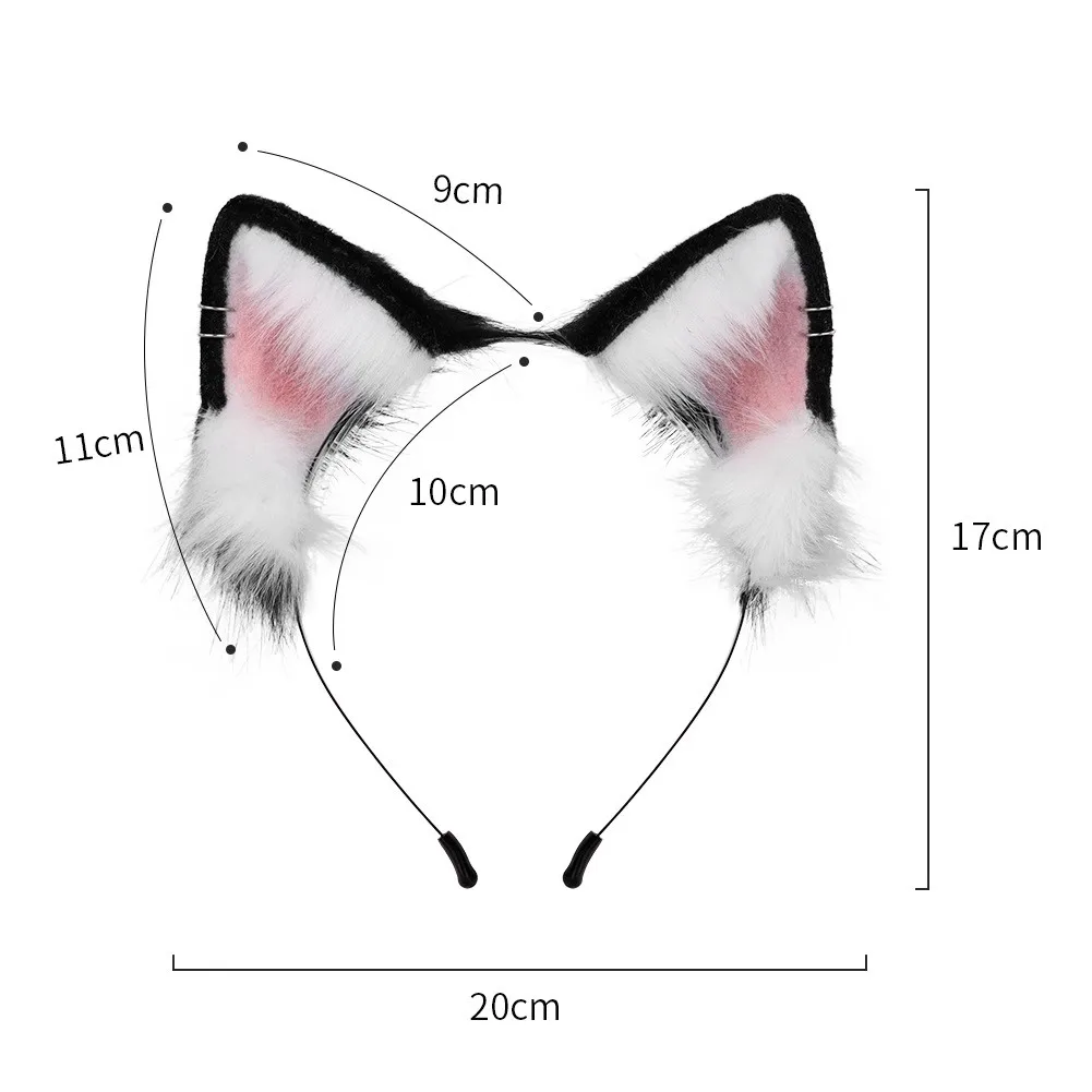Hot Anime Handmade Simulated Cat Ears Cosplay Fox Ears Headband Lolita Headdress JK Personalized Maid Animal Ears Headband
