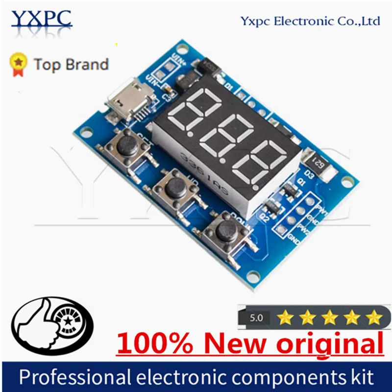 DC 5-30V Micro USB 5V Power Independent PWM Generator 2 Channel Dual Way Digital LED Duty Cycle Pulse Frequency Board Module