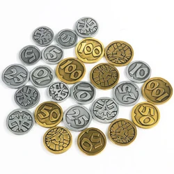 Retro Plating Metal Zinc Alloy Coins High Quality Game Coins Collection Coins 30 Pcs Per Set for Board Game Accessories