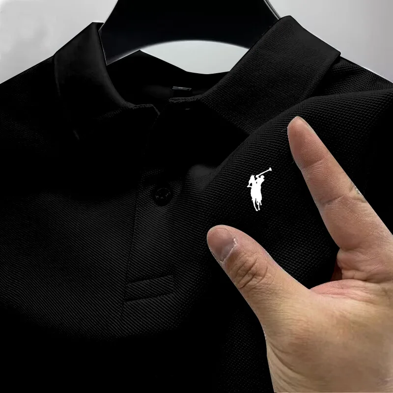 Polo à manches courtes pour homme de marque de luxe, imprimé haut de gamme, mode estivale, t-shirt à