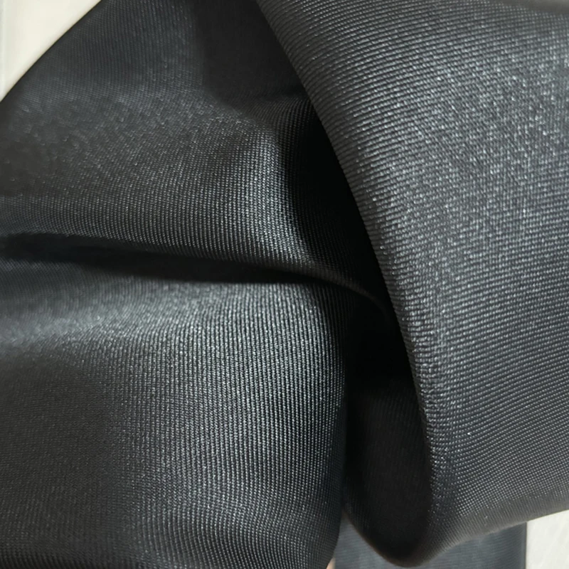 Blue Black Luxury Stiff Mikado Satin Fabric by the meter , Bridal Wedding Dress Suit Fabric, Twill Satin DIY Sewing Material