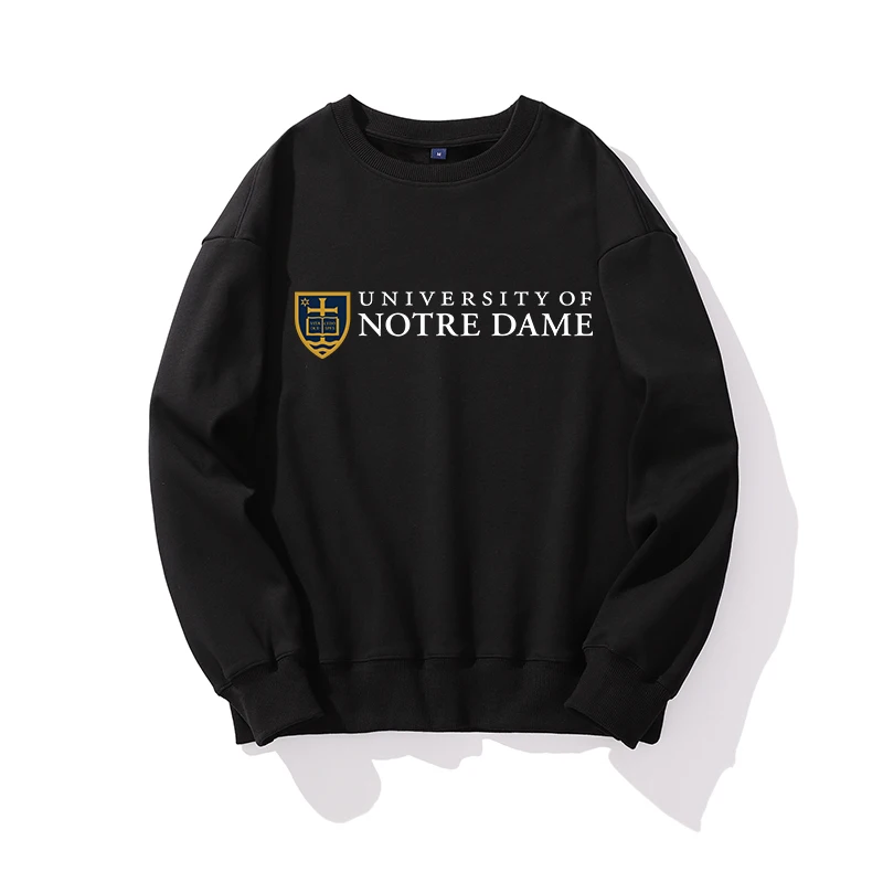 

A Loose Comfortable and Versatile Round-neck Hoodie School Uniform From The University of Notre Dame in The United States