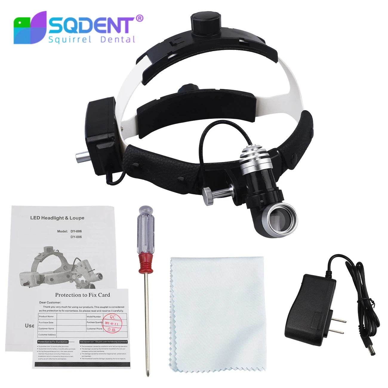 5W Headlamp Dental LED Head Light Lamp Oral Lamp Surgical Light For Binocular Loupes Brightness Spot Adjustable Black Or White
