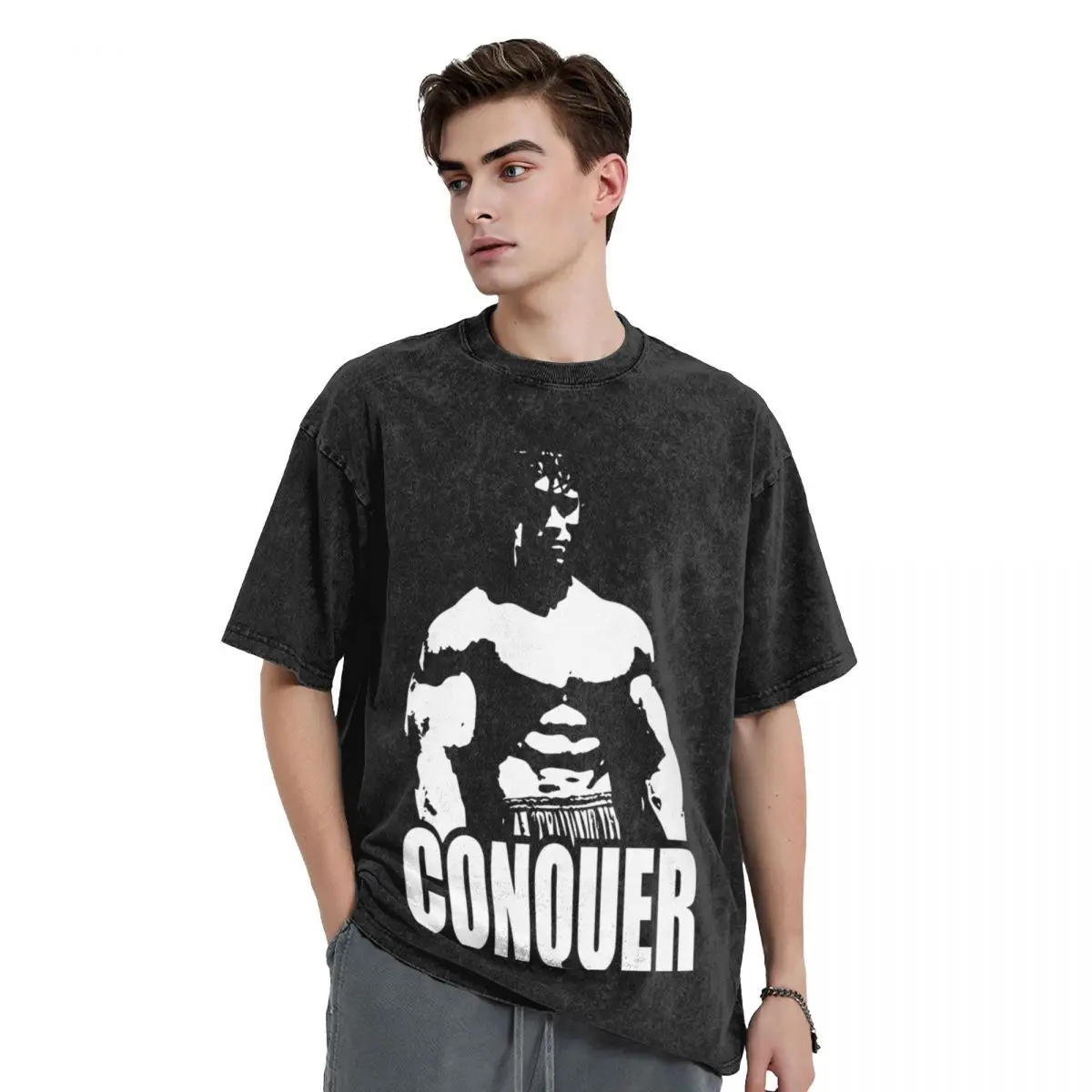 CONQUER (Arnold Standing) T-Shirt graphic t shirts plain shirts graphic t shirts men