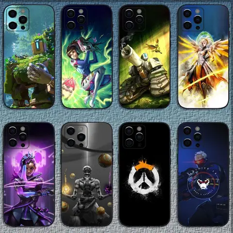 Game O-Overwatch Phone Case For iPhone 16,15,14,13,12,11,Pro,X,XS,Max,XR,Plus,Mini Soft Black Cover