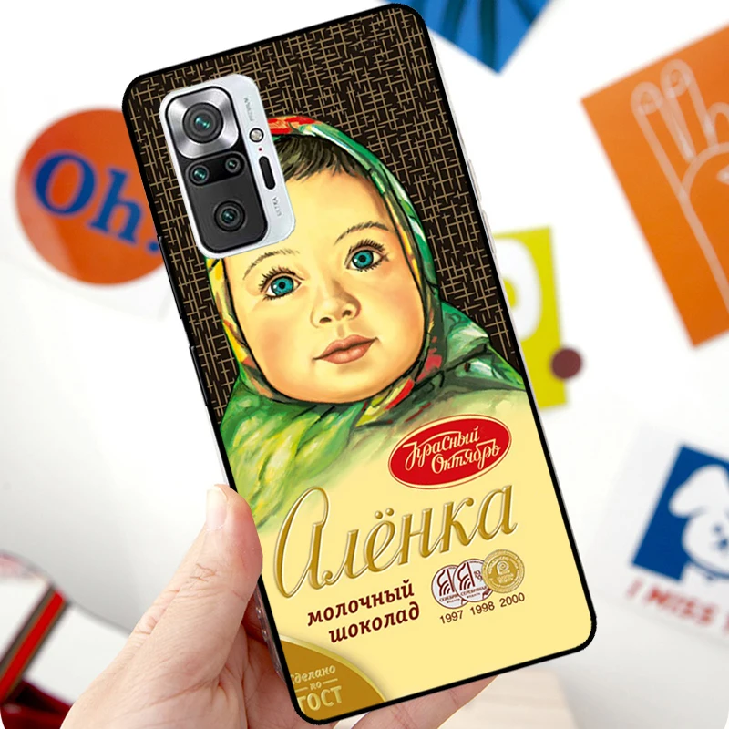 Russian Chocolate Alenka Case For Xiaomi Redmi Note 12 Pro 11 8 9 10 Pro 9S 10S 11S 12S Redmi 12C 10C 9C 10A Cover