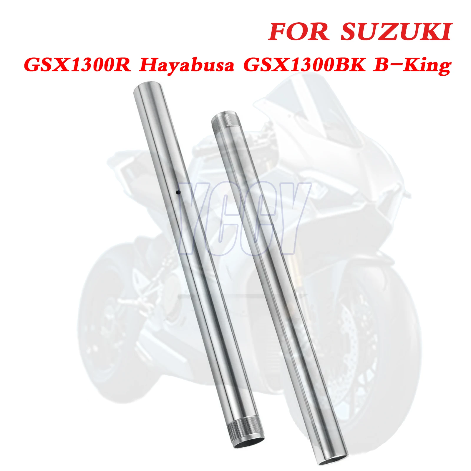 

43x530mm 2 × Motorcycle Front Inner Fork Leg Tubes For SUZUKI GSX1300R GSX 1300 R Hayabusa 2013-2017 GSX1300BK B-King 2008-2011