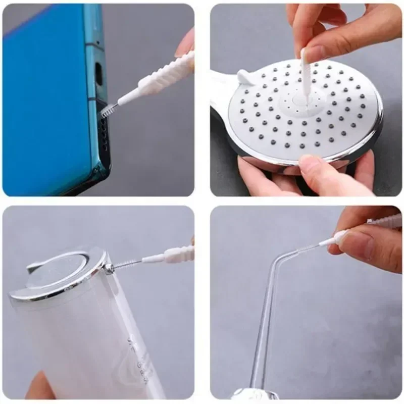 20/60pcs/set Shower Head Cleaning Brush Washing Anti-clogging Small Brush Pore Gap Cleaning Brush For Kitchen Toilet Phone Hole