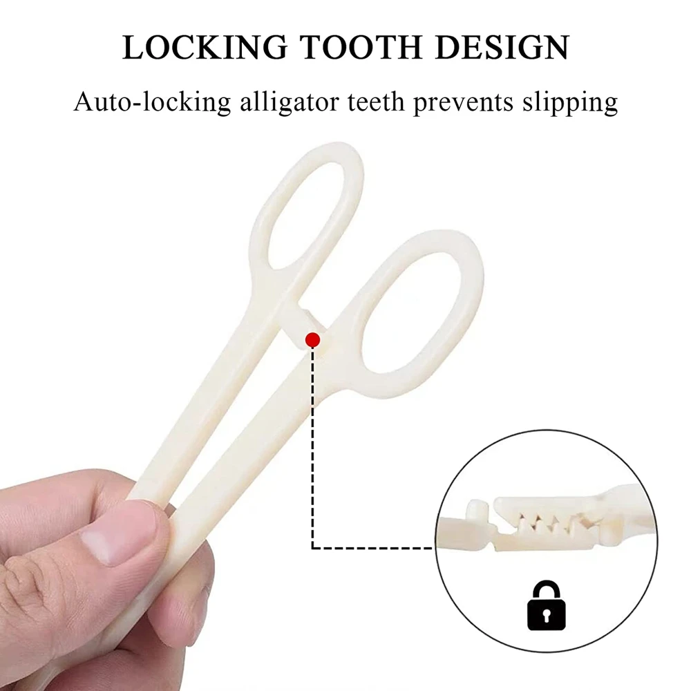 25/5PCS Disposable Piercing Clamp Ear Lip Navel Nose Piercing Tools Triangle Round Open Body Piercing Forceps Clamp Accessories