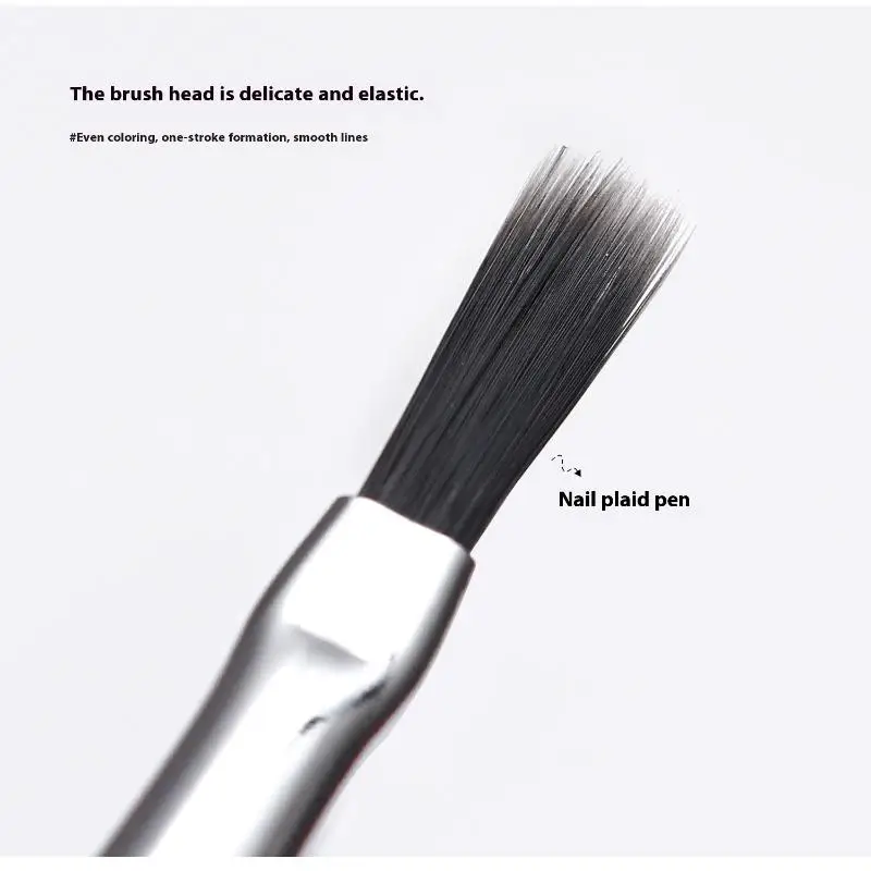 مسمار الفن فرشاة طويلة مدقق مسمار رسم اللوحة خط فرشاة الأشعة فوق البنفسجية فرشاة جل العلاج بالضوء القلم مسمار أداة فنية الاكريليك مانيكير أداة