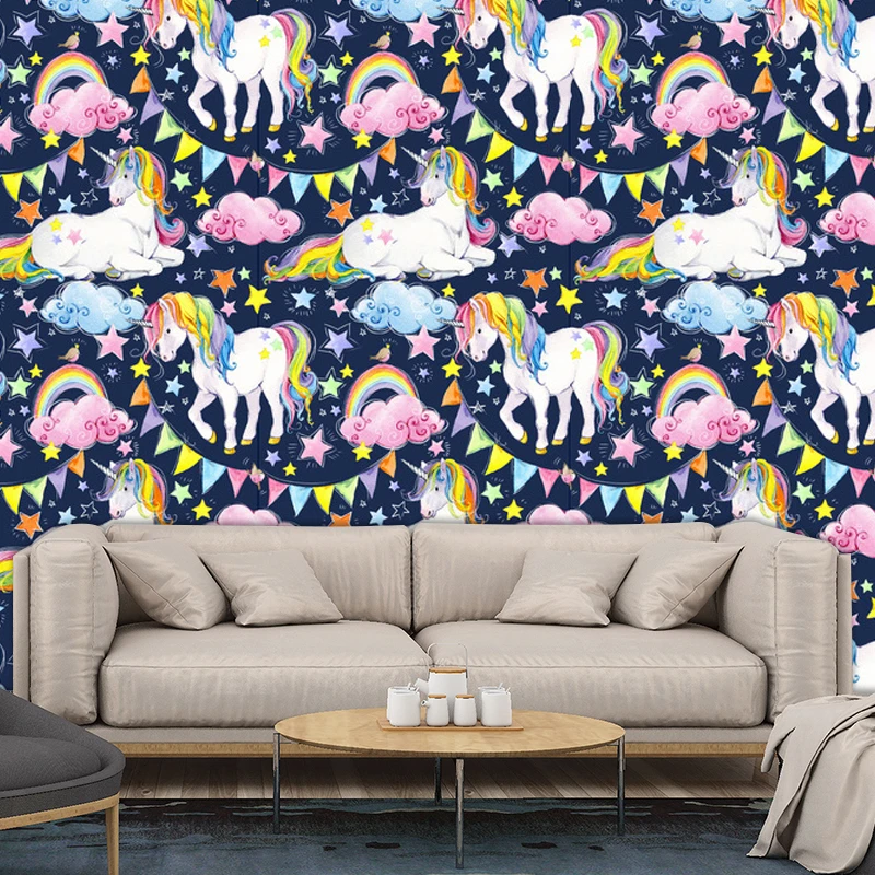 Lonely Unicorn Home Decor Self Adhesive Wallpaper Furniture Makeover Wall Decoration Vinyl Sticker For Living Room Bedroom Study