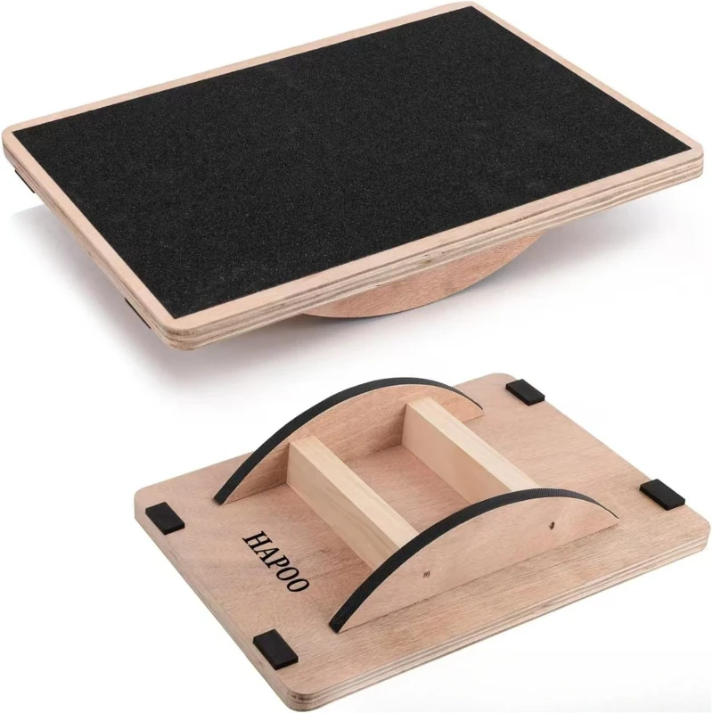Modern Minimalist I-shaped Balance Board Training Fitness Pedal Adult Wooden Anti Slip I-shaped Solid Wood Fitness Body Building
