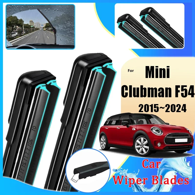 

For Mini Clubman F54 2015~2020 2021 2022 2023 2024 MK2 Double Rubber Front Wiper Blades Window Windshield Brushe Car Accessories