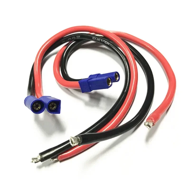 Cable flexible de silicona EC5, enchufe macho y hembra con línea de alimentación de alta corriente, 10AWG, arranque de emergencia para coche, cable