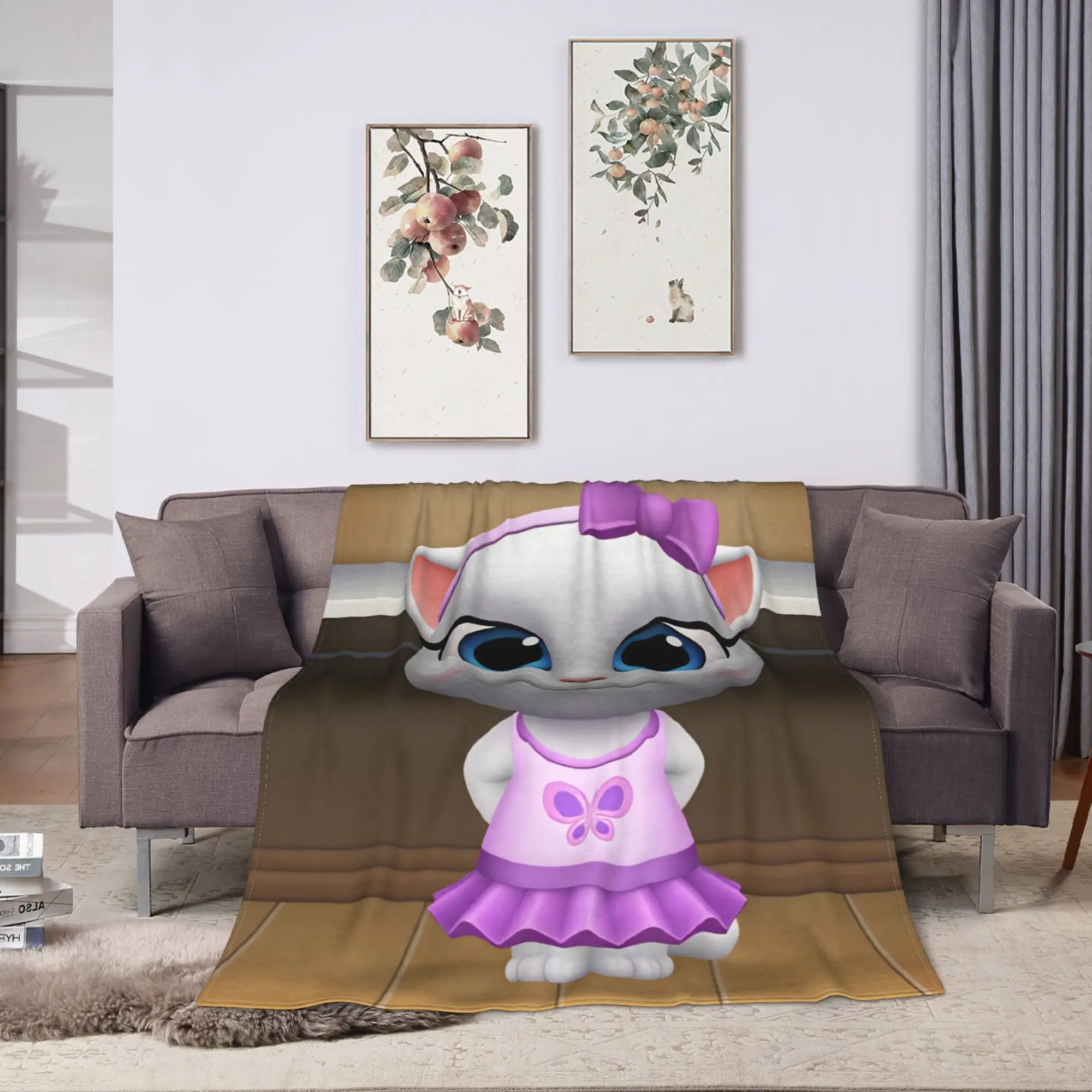 Game T-Talking T-Tom And F-Friends Blanket  Soft Print Plush Throw Blanket For Couch Chair Sofa Bed Travel Bedspread Bed Cover