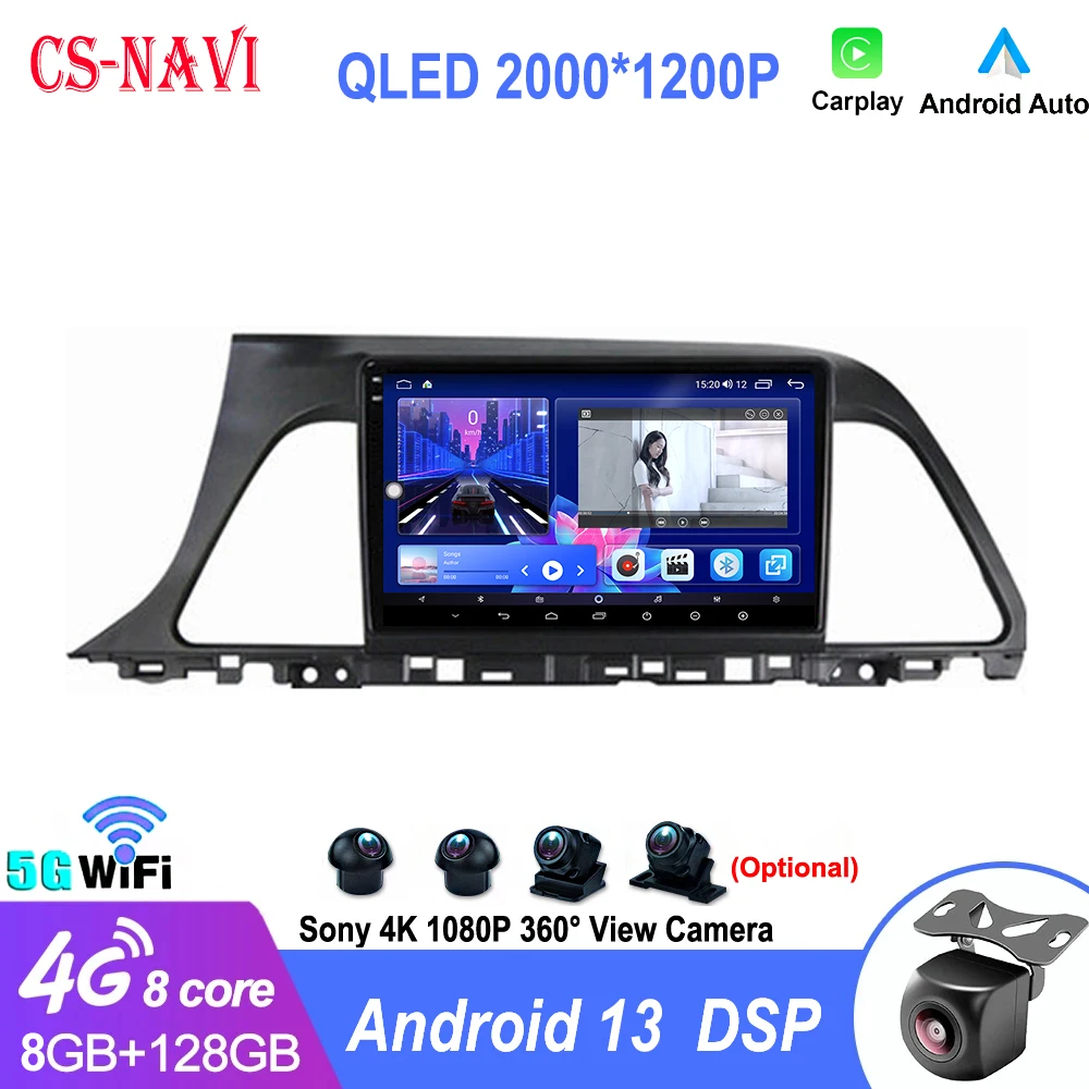 

For Hyundai Sonata 7 LF 2014 - 2017 Auto Multimedia GPS Navigation BT DSP RDS Carplay 4G WIFI Android Car Intelligent System