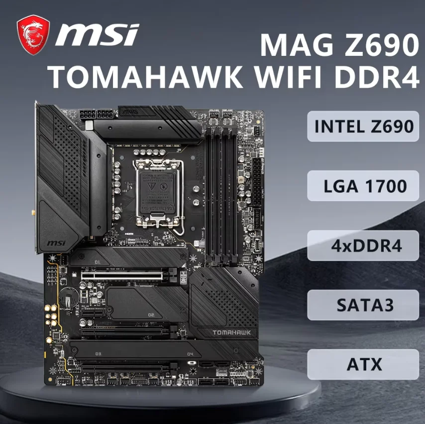 MSI MAG Z690 TOMAHAWK WIFI DDR4 Motherboard Support i9-13900KF i7-12700K i5-12400F i3-12100F CPU 128GB M.2 NVME ATX PCIe 5.0