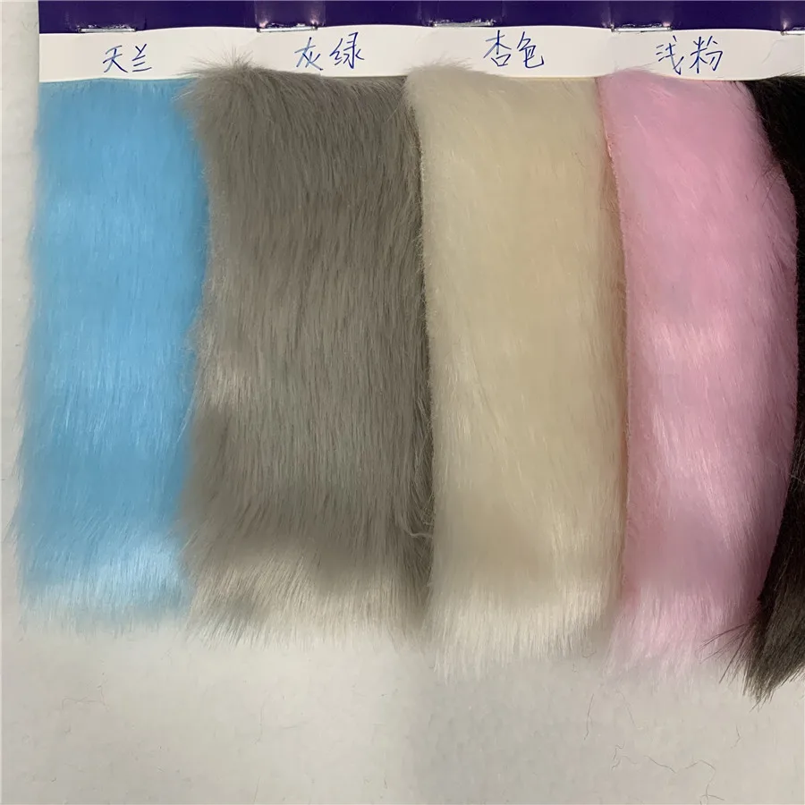 90cm * 160cm Solid Shaggy Faux Fur Fabric Long Pile Fur Costumes Crafts DIY Imitation mink Fur Knit Fabric Sztuczna tkanina