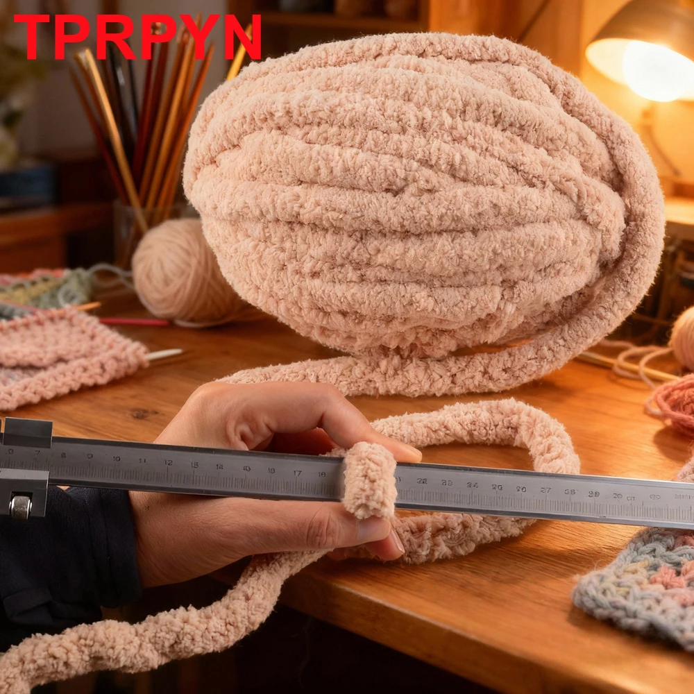 2Pcs Knitting Chunky Yarns Crochet line for Blanket Cushion mat Chenille extra Thick thread Soft Warm Crocheting Yarn Scarf