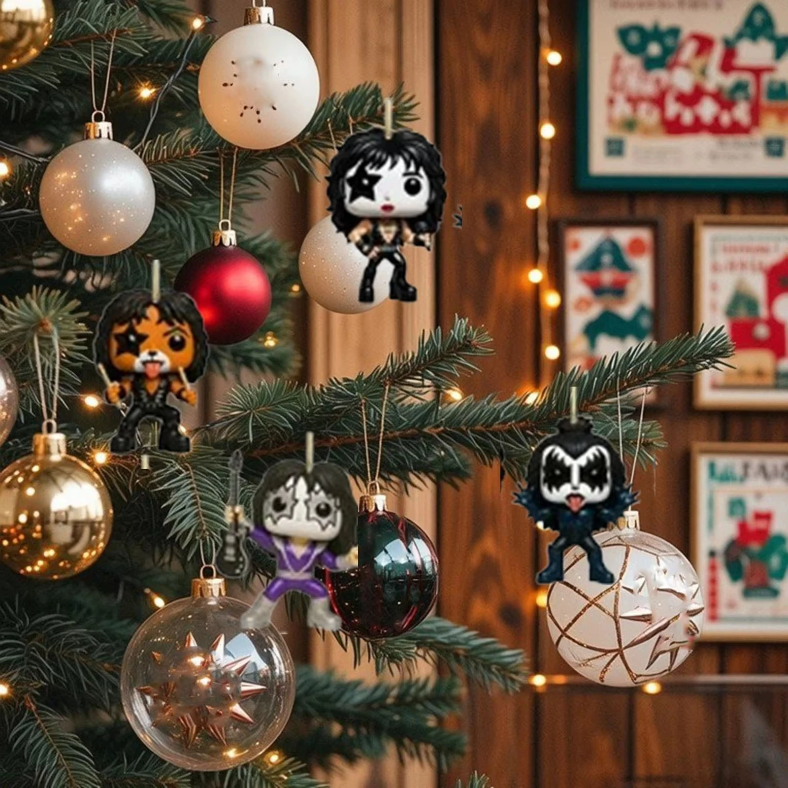 24 يوما إدي تقويم القدوم 2025 2D الاكريليك المعادن آلهة قبلة الفرقة معلقة عيد الميلاد الفرقة قلادة تقويم القدوم المشجعين هدية