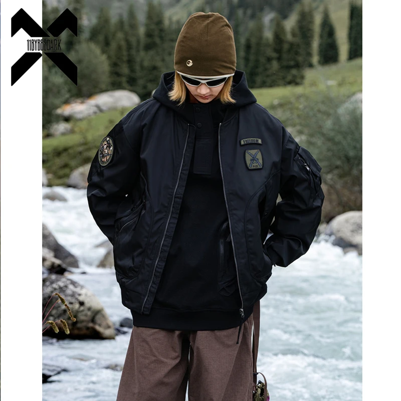 2026 Tactical Bomber Jackets Men Embroidered Functional Coats Windbreaker Loose Jacket Hip Hop Streetwear Male Tops