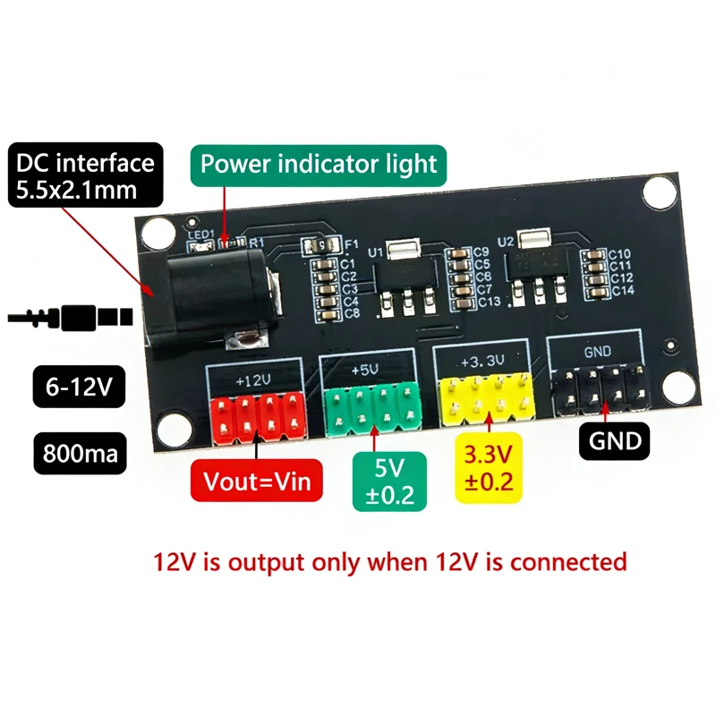 Triple Output Synchronous Buck Power Module 12V Input To 3.3V 5V 12V Multi Channel Voltage Regulator For MCU