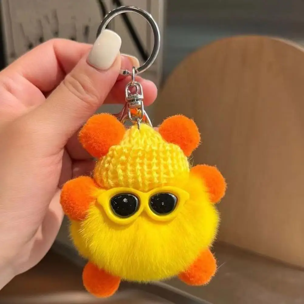 

Mini Rex Rabbit Fluffy Key Chains Pom Pon Trinket Hanging Decoration Plush Animal Doll Bag Pendant Auto Keyring Lovely Presents