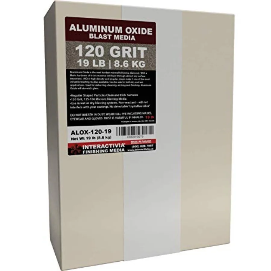 

#120 Aluminum Oxide - 19 LBS - Fine Sand Blasting Abrasive Media for Blasting Cabinet and Blasting Guns.