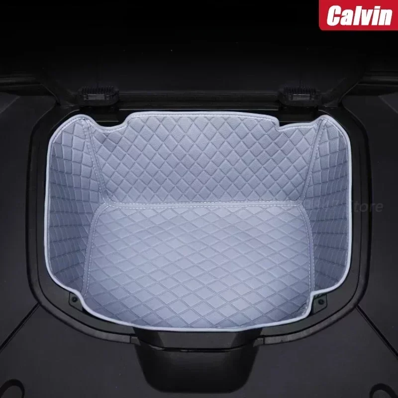 Leather Car Front Storage Box Pad For BYD Seal EV DMi 2023 2024 Trunk Mat Waterproof Bottom Protector Pad Car Interior Decor