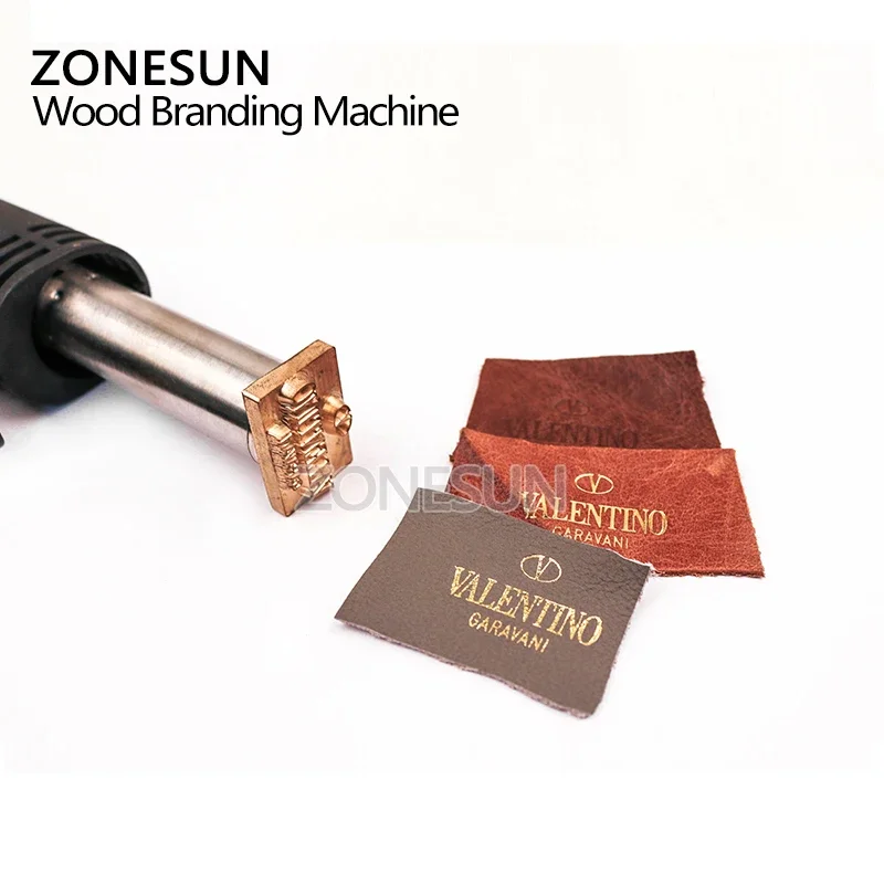 ZONESUN Mini Handle Iron Gilt Leather Cake Mark Wood Branding Stamping Embossing Machine Electric Soldering Iron