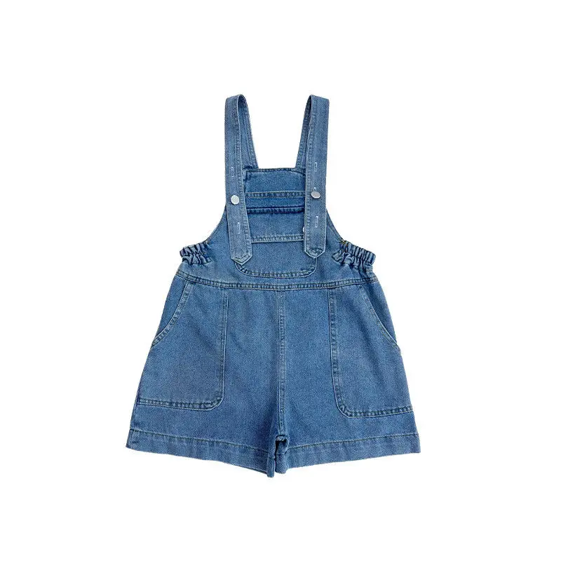 Fashion Casual Style Girls Shorts Summer Soft Denim Overalls Shorts New Korean Medium Large Children\'s Denim All-match Shorts