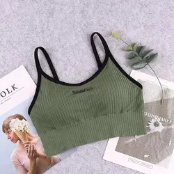 Sports Bra for Women Gym Sexy Crop Top Bra Women Cotton Underwear Soft Comfort Tube Tops Female Brassiere Tops for Girls Bra Top