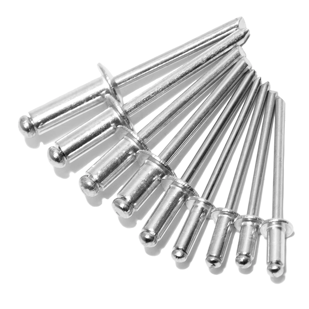 Aluminum Rivet Pull Core Rivet Open Mouth Round Head Large Brim Aluminum Big Hat Multi-Specification Decoration