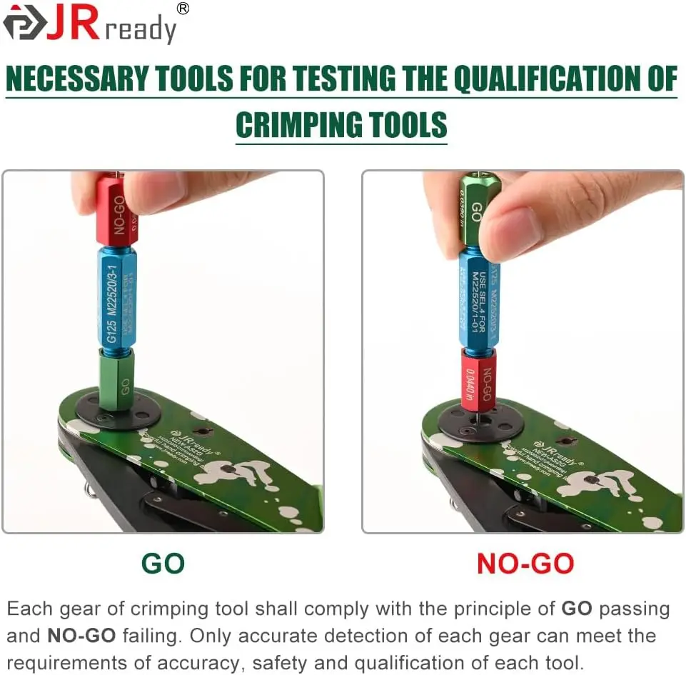 ST2161-1 مجموعة أدوات تجعيد الطيران NEW-AS2G المكشكش المصغر M22520/2-01 G125 GO NO-GO GAGE 11 قطعة الموضعين DAK20B - جديد
