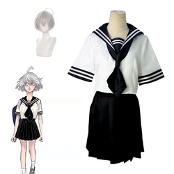 Anime Tokyo Revengers Senju Kawaragi Cosplay Costume Sailor Suit Black White Uniform Halloween Role Play Girls Women Wig Skirt