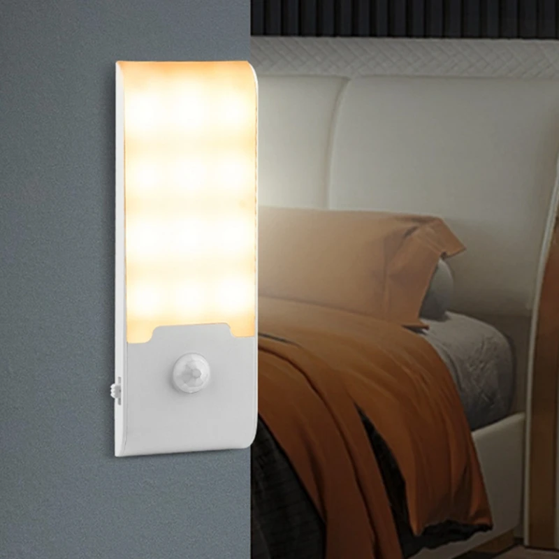 Hot LED Induction Night Light Wireless Motion Sensor Night Lamp Human Body Induction Wall Light Bedroom Cabinet Decor Light