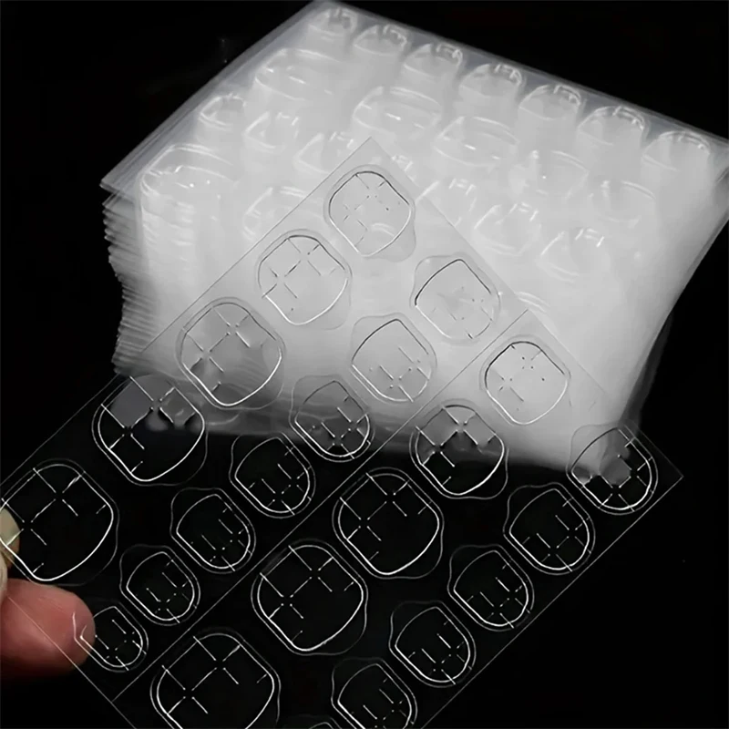 

10 Sheet/240PCS Nail Jelly Glue Double Sided False Nail Art Adhesive Tape Glue Sticker Fake Nail Glue Super Viscous ZZ02