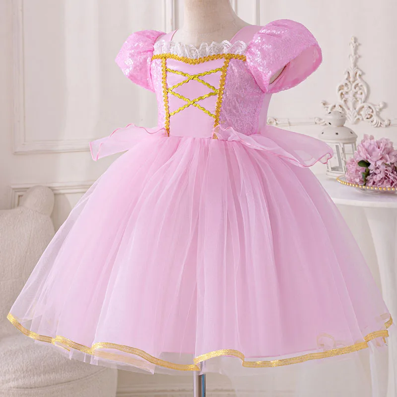 فستان الأميرة 2025 للفتيات أزرق شبكي ندفة الثلج للهالوين زي ترتر للخريف والشتاء بأكمام طويلة فستان الحفلات