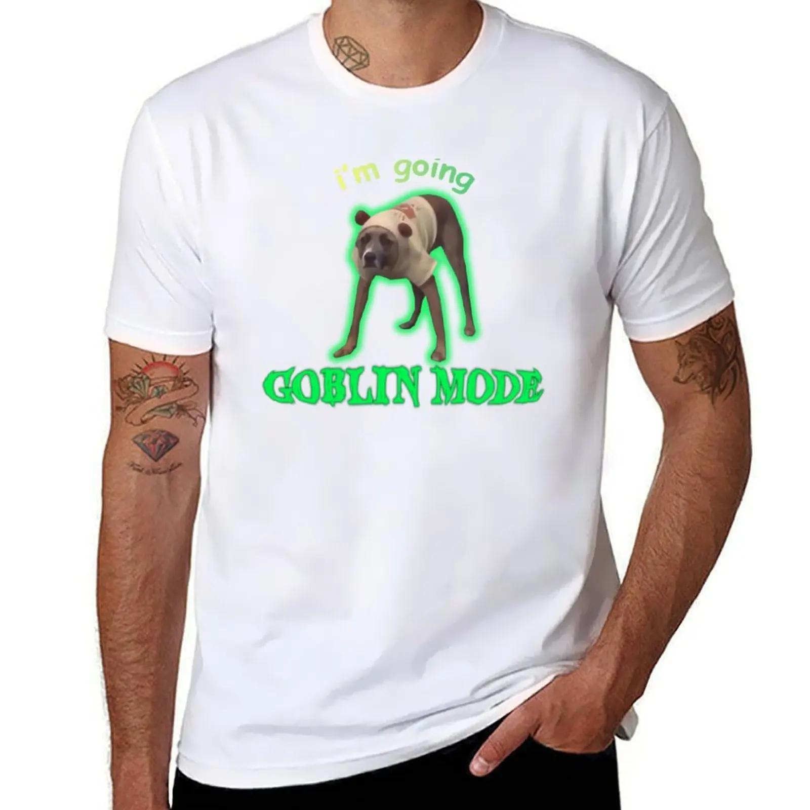 

I'm Going Goblin Mode Dog Meme T-Shirt cotton t shirts high quality t shirt man casual T-Shirt
