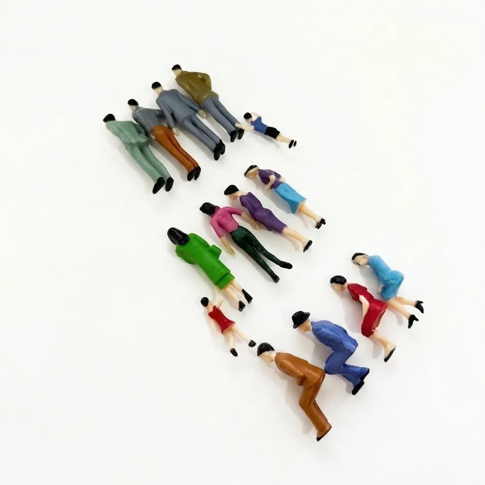 10pcs 1:25 1:30 1:50 1:75 1:87 Scale Sand Table Model Figurines ABS Crafted Mixed Color Hand-Painted Figurines Colored