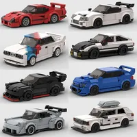 MOC Speed Champions Super Race Car F1 Great Vehicle Racing Model Building Blocks Bricks Sports Pickup Truck City Technique Toy