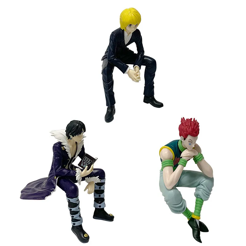 13.5CM Anime HUNTER×HUNTER Hisoka Noodle Press Sitting Model Toy Gift Collection Action Figure PVC Boxed