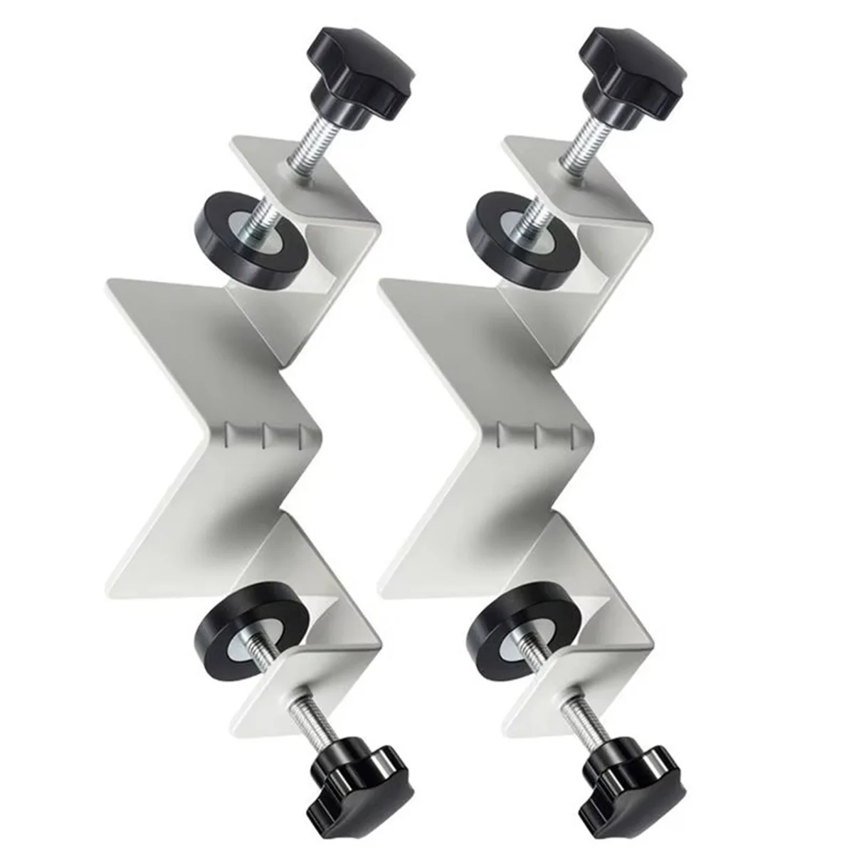 SEMOIC Right Angle Clamp 90 Degree 2 Pieces Corner Clamps T-Shaped Positioning Squares Clamping Tool with Adjustable Swing Jaw