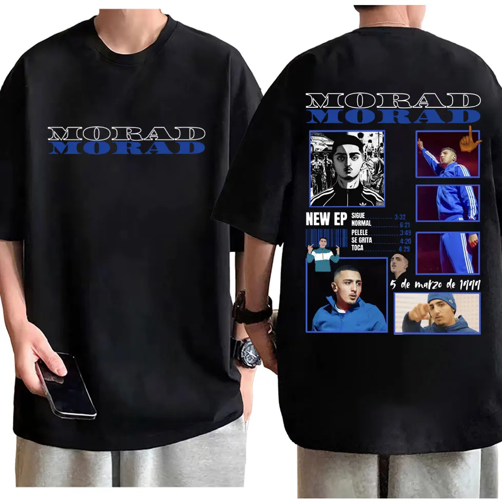 Rapper Morad M.D.L.R 2025 Tour T-shirt Men Women Hip Hop Vintage Short Sleeve T-shirts Summer Fashion Casual Oversized T Shirts