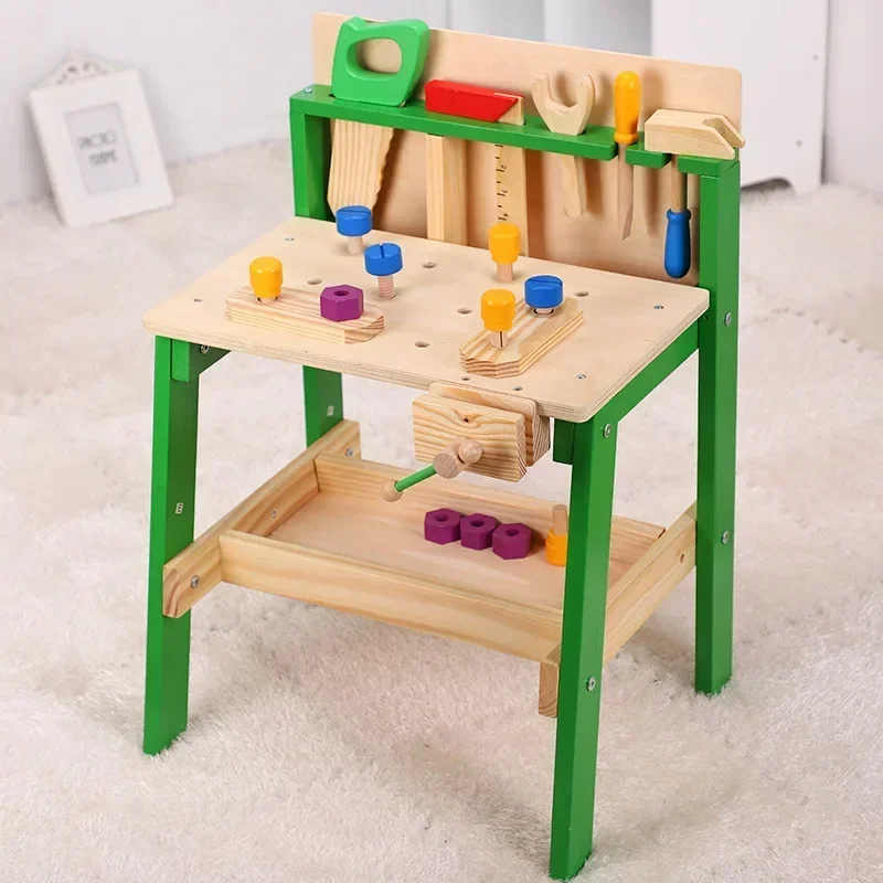 89pcs/set Multifunction Wooden Repair Tool Table toy mechanic maintenance tool Pretend play For Kids Boys Educational gift