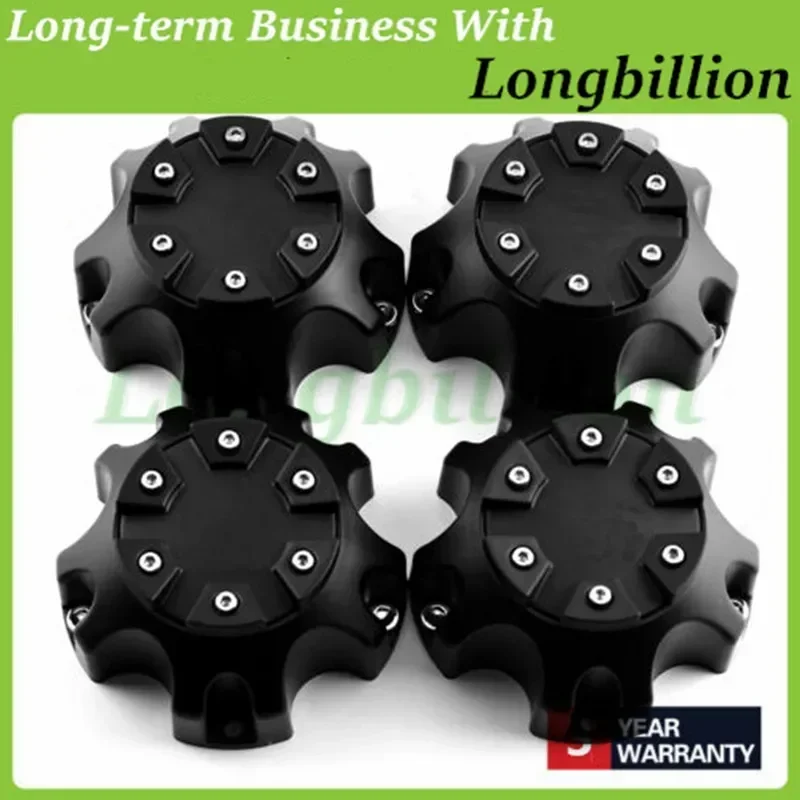 C6119071CAP 1/2/4 PCS TUFF A.T. Wheel Center Hub Caps C611907-1CAP Matte Black 5 Lug for T01 Rim 114.33mm