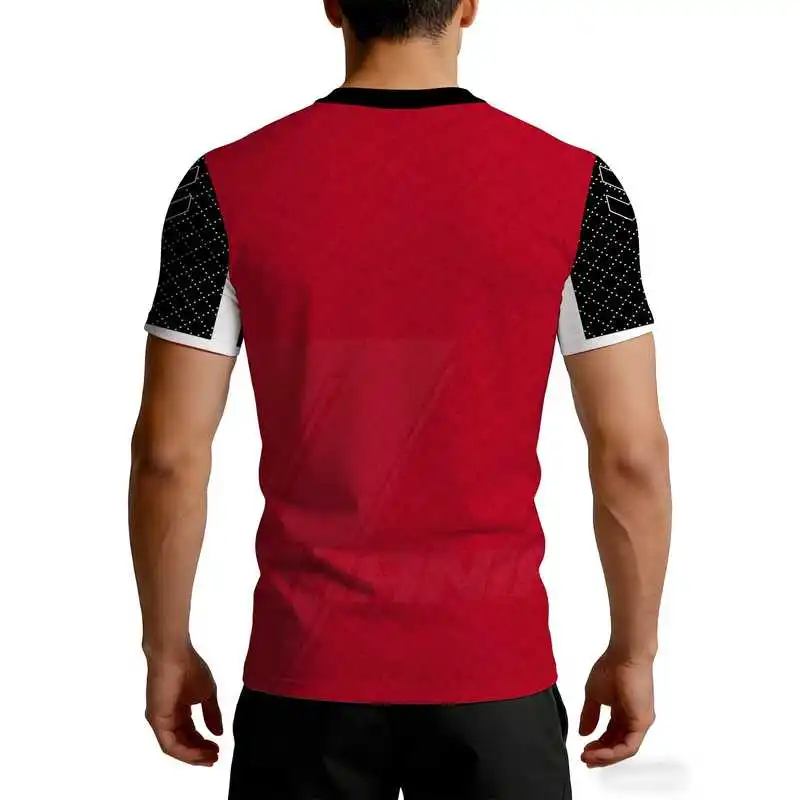 Men's fitness short-sleeve shirt with high elasticity, tight fit, accentuates muscle lines, quick-drying, breathable and sweat-w