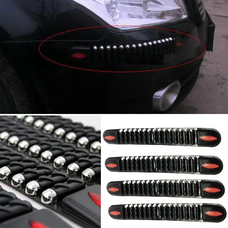 

Universal Car Accessories Black Front/Rear Bumper Bullet Corner Guard Protector Anti-collision Rubber Strip Exterior Parts